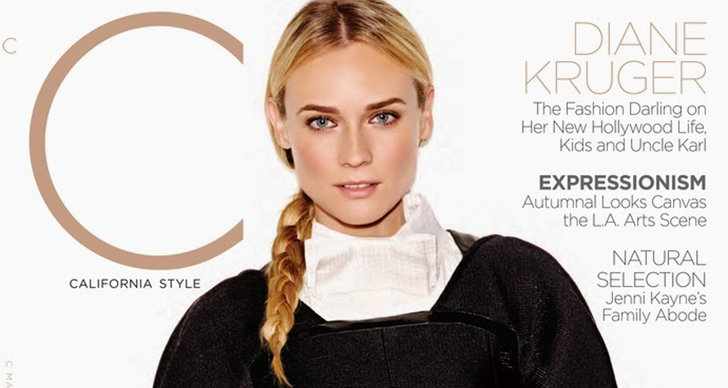 Diane Kruger på omslaget av California Style magazine