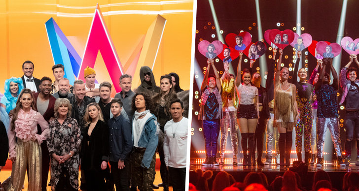 Bild från scenen på Melodifestivalen.