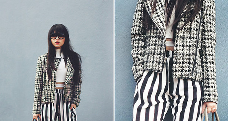 Willabella från Australien mixar mönstrat och svartvitt i en cool kombo! http://lookbook.nu/willaaaa