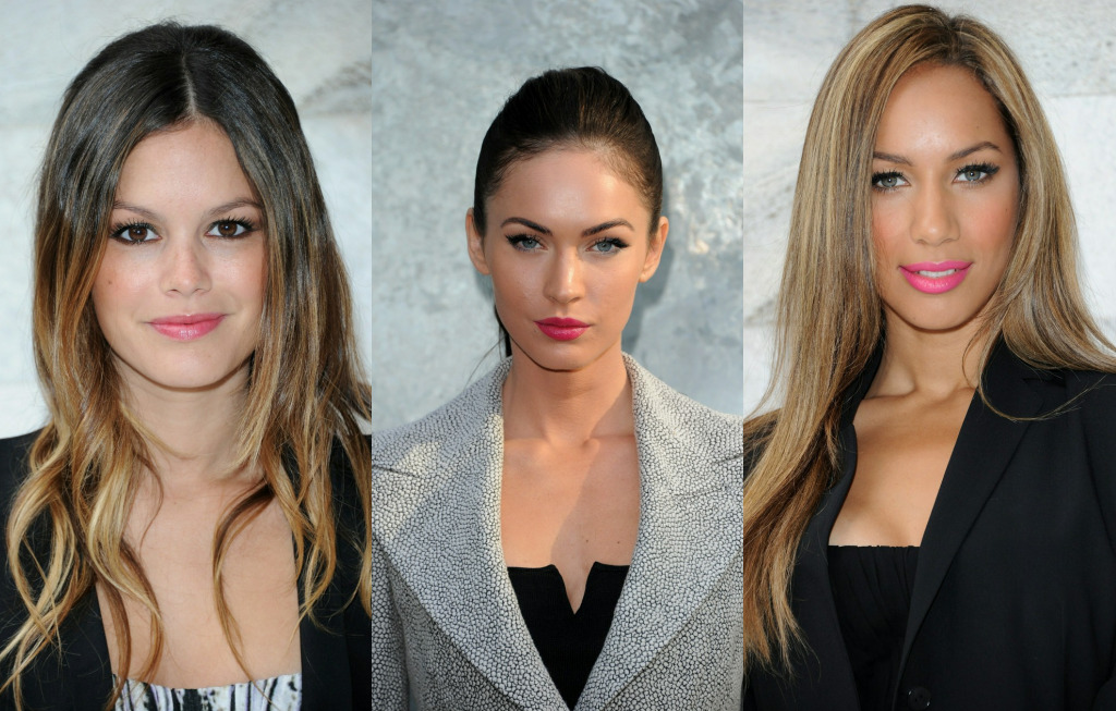 Rachel Bilson, Megan Fox och Leona Lewis i fint cerisefärgade läppar.