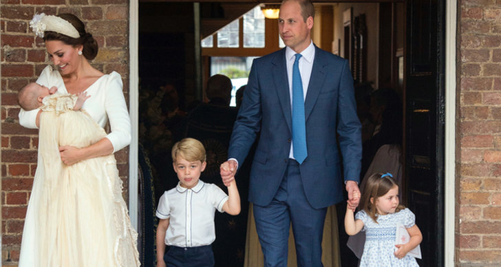 Kate Middleton, prins Louis, prins William och prinsessan Charlotte.
